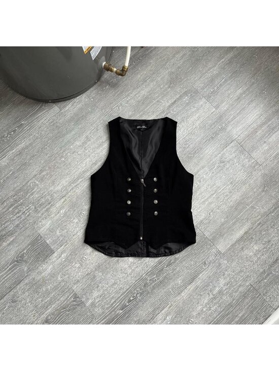 Other Jackets & Blazers - Black / Silver Toned Vintage “Bizz Girl” Preppy Vest